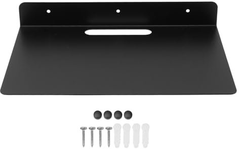 TOPINCN Floating AV Shelf Thickened Projector Router Camera Rack Mounted Box Sturdy Rack for Set Top Box Bracket Audio Visual Shelving