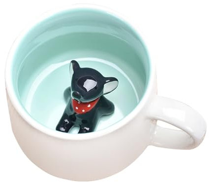 soulnioi Cute Mug 3D Animal Ceramic Coffee Tea Cup with Handle, Handmade Animal Figurine Ceramics Cup for Coffee,Tea,Milk, Gift for Birthdays/Graduation/Valentines/Weddings (Elephant)