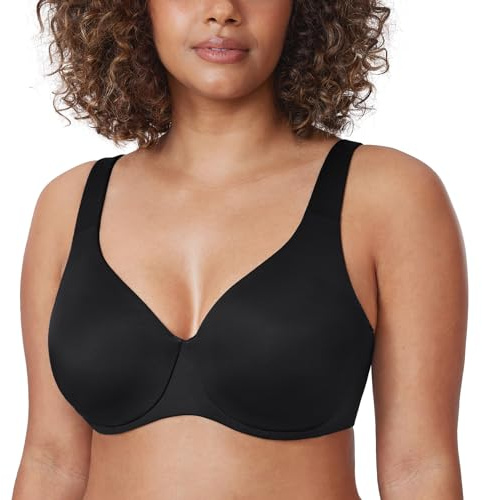 DELIMIRA Donna Reggiseno Taglie Forti Minimizer | Senza Cuciture, con Ferretto, Senza Imbottitura