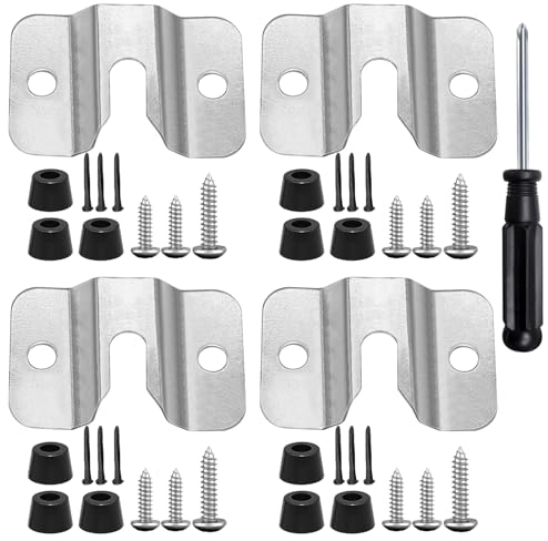 4 Sätze Dart Board Wandhalter für Steeldart Boards, Wand Aufhängen Halterung Set mit Schraubendreher, Dartscheibe Halterung Schrauben Set, Halterung für Dartscheibe, Dartscheiben-Aufhängeset