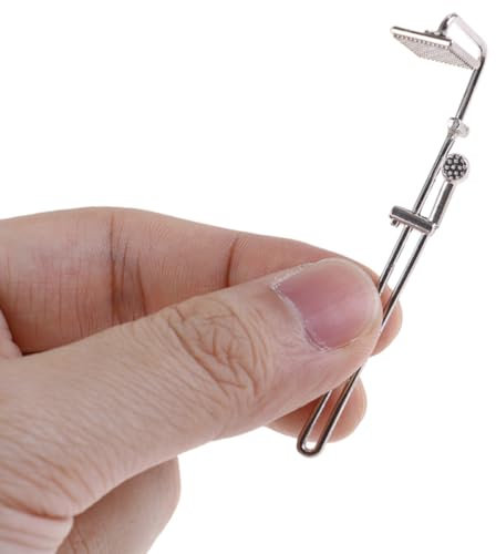 Dollhouse Miniatur -Szene Duschmodell Mini Legierung Dusche kleine Badezimmer Vorräte tun Spiel Spielzeugpuppenhauszubehör