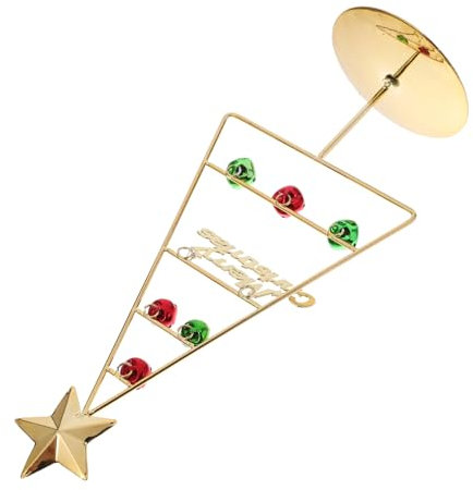 Alipis Weihnachtsbaum Aus Eisenkunst Mit Glocken Kleiner Tischbaum Für Weihnachtsdekoration Stabiler Metallbaum Mit Sockel Für Schreibtisch Oder Fenster