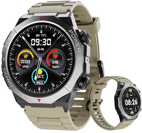 Cillso Smartwatch für Damen Herren, 1.39 HD Smartwatch mit Telefonfunktion, 110+ Sportmodi Fitnessuhr Tracker, IPX7 Wasserdicht Smart Watch mit Schrittzähler Schlafmonitor