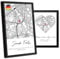 Urhome Personalisiertes Herz-Poster mit Wunschadresse – Wo alles begann Kunstdruck | Geschenk für Hochzeit, Jahrestag oder Valentinstag | Hochwertiger Druck auf 190 g/m² Baumwollpapier