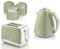Swan Retro Green 1.5L 3KW Jug Kettle, 2 Slice Toaster and Set of 3 Tea, Coffee, Sugar Canisters. Matching Retro Design Kitchen Set of 5 in Vintage Green