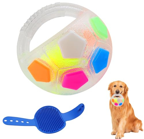 YICH Hundeball Unzerstörbar mit Griff, Anti Stress Ball Hund | Quietschend Hundespielzeug Ball Hunde Spielzeug Hundespielzeug Unzerstörbar für Mittlere/Große Hunde