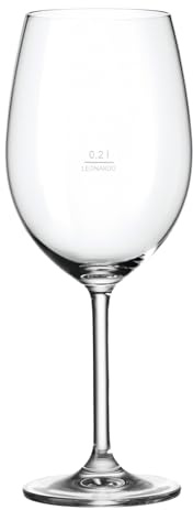 LEONARDO HOME Daily Gastro Edition Lot de 18 verres à vin rouge calibrés avec graduation de 0,2 l - Remplissage à bord complet 460 ml - Verres normalisés pour hôtel et restauration