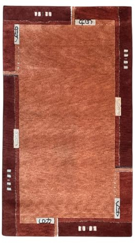 Rug Studios Teppich VENUS NEPAL - HANDGEKNÜPFT | Farbe: Terra | Größe: 200 x 300 cm | meliert | Vintagedesign | glamourös | Landhaus | Vintage | Modern | elegant | Wohnzimmer | Schlafzimmer | strapazi