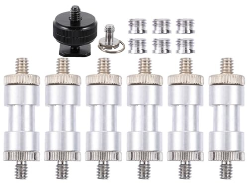 UKCOCO 26pcs Tripod Adapter Screw Set for Camera and Camcorder with Double Camera Thread Conversion, Sturdy Iron and Abs Material, Compatible with Light Stand for Photography