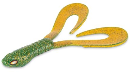 Iron Claw Twister Doppelschwanz Turbo X-Tail 2pcs. 15cm UV Activ (MG - Motoroil Glitter)