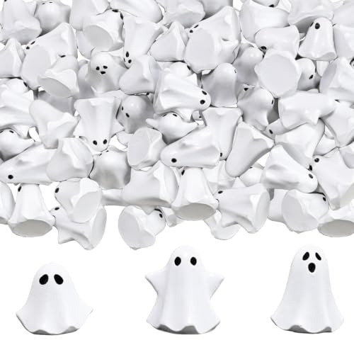 15pcs Halloween Decorations Mini Resin Ghosts For Prank Party Horror | Adorable mini ghost decorations for Halloween parties, table confetti,DIY crafts, gift wrapping, and spooky displays.