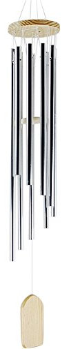 ele ELEOPTION Windspiel Metall Klangspiel Dekoration 9 Röhrchen 75cm für Garten Galerie Fenster