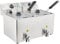 METRO Professional Elektrische Fritteuse GDF3028, Doppelkammer, Edelstahl Fritteuse, 2 x 8 Liter, 2 x 3250 W, schnelle Erhitzung, mit Deckel, Sicherheitsthermostat, Kaltzone, rutschfeste Füße