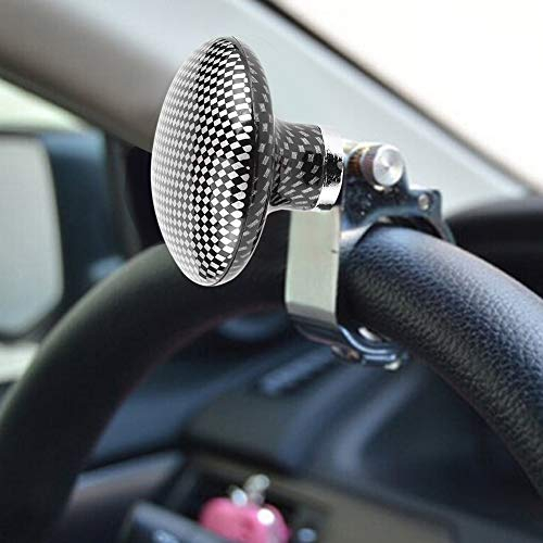 Topzon Outbit Spinner-Knopf - Auto-Lenkrad Spinner-Knopf Power Ball Auxiliary Booster Handle Control Carbon Fiber lenkhilfe rasentraktor