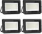 bapro 4pcs 300W 30000LM Lumières Extérieures 3500K Projecteur LED Ultra Mince Spot LED Extérieur Projecteur LED Extérieur Blanc Froid Lampe Projecteur IP65 Etanche Câble 0.75M