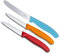 Victorinox Swiss Classic Gemüsemesser-Set, 3-teilig (rot, orange, Karibikblau)