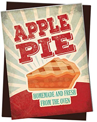 Kühlschrankmagnet mit American Diner Classics - Apple Pie Motiv