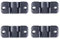 HOWDIA 8 Black Flush Mount Brackets Picture Hanging Hooks, Heavy Duty Universal Connector for Hanging Picture Frame Mirror or Connecting Sofa Furniture
