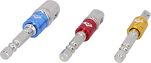 BRILLIANT TOOLS BT053003 Vierkant-Adapter-Satz 1/4 + 3/8 + 1/2, 3-TLG. [Powered by KS Tools]