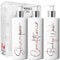 Print Maniacs White Mrs Hinch Inspired Personalised 500ml Pump Bottles Bathroom Lotion Kitchen Set Shampoo Conditioner ( 3 Set, F2 ) (Rose Gold)