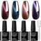 Croitout UV Farbwechsel Gel Nagellack Set, Thermo Shellac Gellack Kit, Mehrfarbig Ablösbarer Nagelgel Farbgel Nagel, Chameleon Polish Set 4 x 7.3ml (4MY-001, 4MY-001)