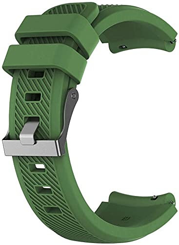 Strap-it 20mm Silikon-Uhrenarmband – Ersatz-Sportarmband mit Schnellverschluss für Smartwatches für Damen und Herren - Dunkelgrün