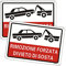 Andchi 2 Pezzi Cartello Stradale Rimozione Forzata Divieto di Sosta, Cartello in Alluminio in Metallo, Avvertenza di Non Parcheggio, Impermeabile, Antiruggine, Resistenza allo Sbiadimento 25 x 35 cm