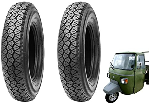 ECOVELO 2x D810 4.50-10 8PR M+S Radialreifen für APE PIAGGIO MP501/MP601, Ganzjahresreifen