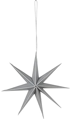 Broste Copenhagen Weihnachtsschmuck Stern aus Papier in der Farbe Silver, 15cm, 70080396