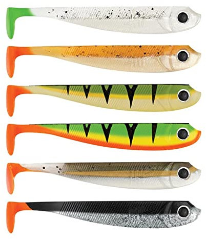 Lieblingsköder Gummifische 6cm - 6 Angelköder, Farbe Lieblingsköder:Firetail Edition