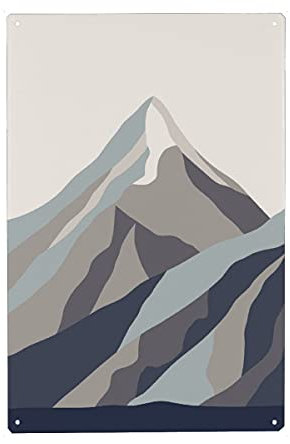 artboxONE Metall-Poster 30x45 cm Reise Mount Everest in Grey von Künstler Sasha Lend