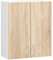 AKORD Armario de Pared de Cocina W60, Sistema Lima, Blanco, 60 cm, 2 Puertas, Color Roble Sonoma, Mate, 2 estantes, 60x30,5x72 cm