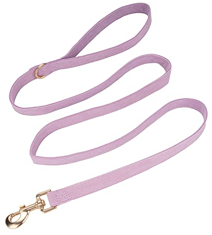 YUDOTE Weiche Cord-Hundeleine Klein,1.5x150cm,Flieder