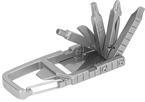 VOBOR Outdoor Multitool – Schlüsselanhänger Multitool 12 in 1 Faltbares Multifunktionswerkzeug Edelstahl Outdoor Schraubendreher Bit