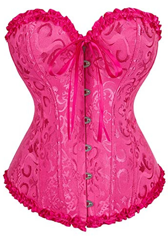 Kelvry Corsé Deshuesado de lencería de Novia Sexy de Talla Grande + Tanga