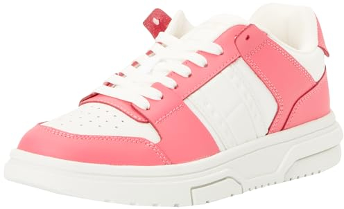 Tommy Jeans Damen Sneaker Tjw Skate Sneaker Mat Mix Leder, Rosa (Pink Alert), 37 EU