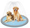 EUGAD Piscine pour Chien, Tapis de Jet d'eau, Baignoire Chien, Tapis de Pulvérisation, Piscine Pliable et Portable en PVC, Fond Antidérapant, 170×7cm pour Grands Chiens, Gris+Bleu, 0025GYYC