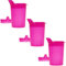 Horn Medical Juego de 3 Tazas para Adultos de 250 ml, con dos tapas (apertura grande y pequeña) por juego, color a elegir (rojo)