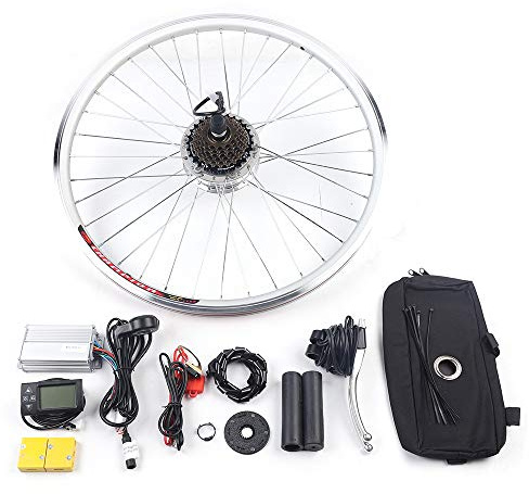 JINPRDAMZ 28 Zoll Ebike Umbausatz, 36V 350W Heckmotor Fahrrad E-Bike Hub Umbausatz mit LCD Display, Höchstgeschwindigkeit bis zu 35km/h, E-Bike Hinterrad Umbausatz Kit Pedelec Umbausatz.