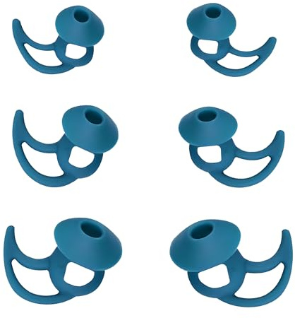 CYADCI Earbud Tips 3 Pairs SML Soft and Comfortable Silicone Earbud Tips Noise Isolation Replacement Earbuds Tips Blue Ear Tips Compatible with Bose QuietComfort Earbuds and Sport Earbuds