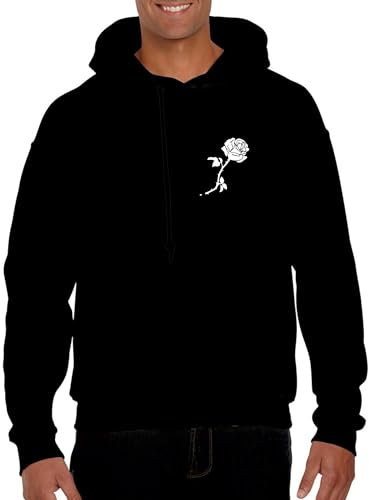 SERIVAL Sweat Capuche et poche Hoodie LIBERATO Rose Logo, Noir , M
