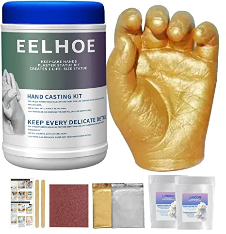 Aizuoni Handform-Kit Paare | Fun Hand Casting Kit Für Paare Familie | Pärchen Geschenke Gips Handabdruck Set Geschenk Für Sie Und Ihn, Gipsabdruck Hände Paar