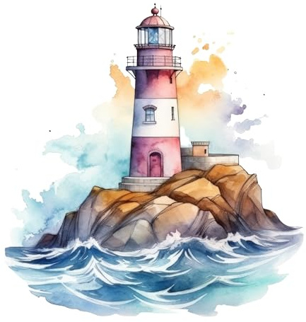 GRAZDesign Wandtattoo Leuchtturm Nordsee, Wandsticker Meer Wandaufkleber Bad, Flur, Wohnzimmer - 42x40cm