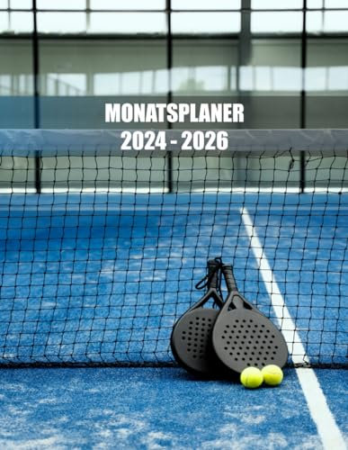 Monatsplaner 2024-2026: 1 Monat auf 2 Seiten | Terminkalender | Monatskalender | Buchkalender | DIN A4 Kalender mit 36 Monaten vom 1. Januar 2024 bis 31. Dezember 2026 - Tennisabdeckung