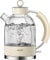 ASCOT Electric Kettle, Glass Electric Tea Kettle, Gift for Man/Women/Family, 1.5L Glass Tea Heater & Hot Water Boiler, BPA-Free, Auto Shut-Off Boil-Dry Protection (Cream) (K2)