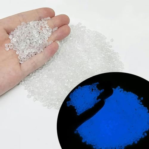 1000 Stück 3–5 mm leuchtende Steine, die im Dunkeln leuchten, Kieselsteine, für den Außenbereich, Garten, Rasen, Wege, Gehwege, Kristalle, Felsen, A05