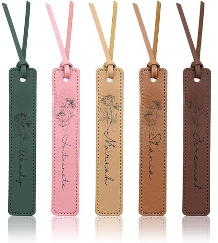Lesezeichen personalisiert – Individuelle Lesezeichen aus Leder, Metall, Holz oder magnetisch – Mit Foto und Text anpassbar – Perfektes Geschenk für Buchliebhaber