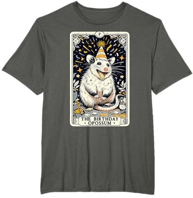 The Birthday Opossum Tarotkarte Party Hut Opossum T-Shirt