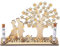 Blulu Hochzeit Geldgeschenke Geldbaum Geschenk aus Holz Just Married Hochzeitsgeschenke mit LED Lichterkette 2 Reagenzgläser Holzbaum Dekoration Brautpaare Geschenk für Freunde Familie Liebhaber