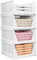Warmiehomy 4 Stück Schrank Organizer Kleiderschrank Stapelbare Ordnungssystem Kleiderschrank Organizer Faltbar Platzsparende Schrank Schublade Aufbewahrungsbox Schubladeneinsatz Regal